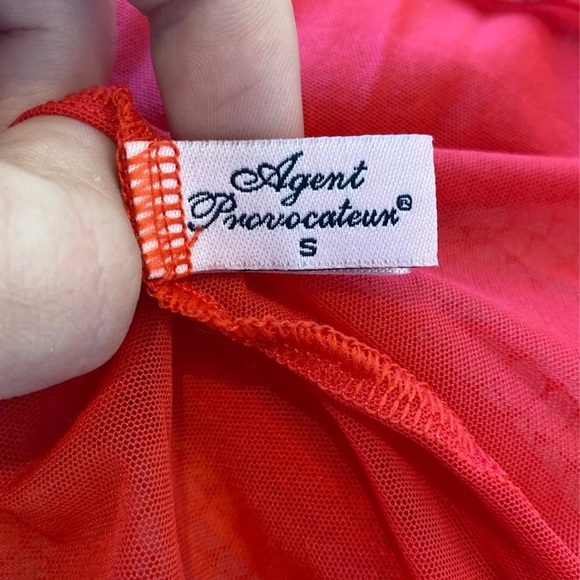 !!!SOLD!!! *RARE* Agent Provocateur Red Mesh Nightgown - Picture 3 of 6
